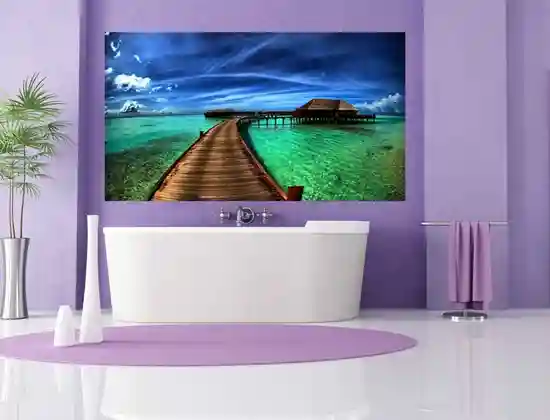 Виниловые наклейки в ванную комнату 3D