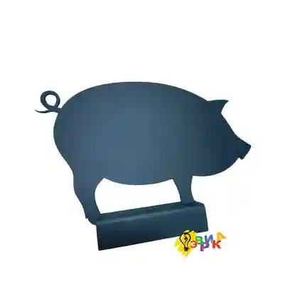 Досточка меловая на деревянной подставке Свинка